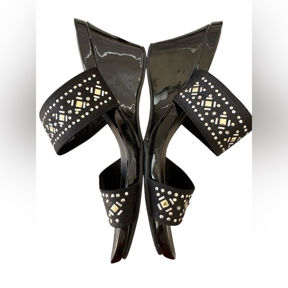 Impo Black Wedges with Rhinestone Details - Picture 8 of 10